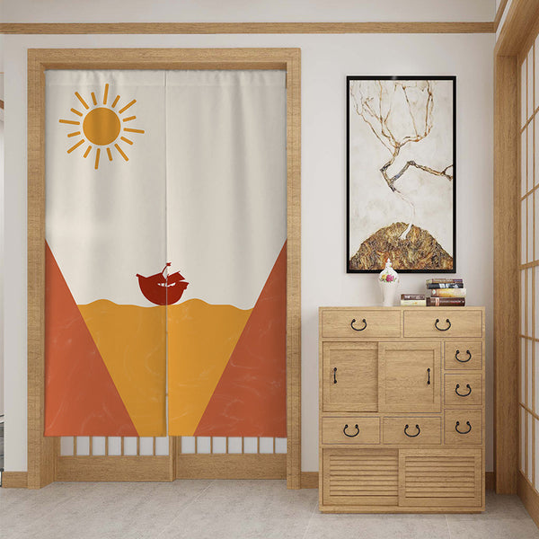 Custom Fabric Partition Door Curtain – Modern Room Divider