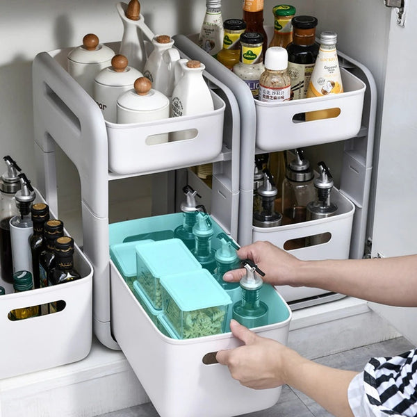 2-Tier Kitchen Cabinet Storage Rack