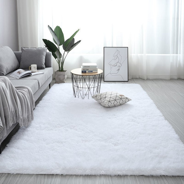 Nordic Fluffy Carpet Rug – Plush Anti-Slip Large Living Room Mat