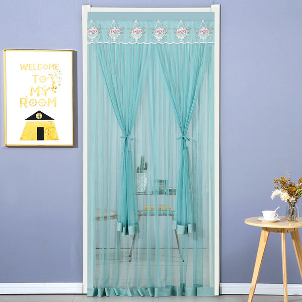 Punch-Free Mosquito-Proof Mesh Lace Curtain – Bedroom Partition