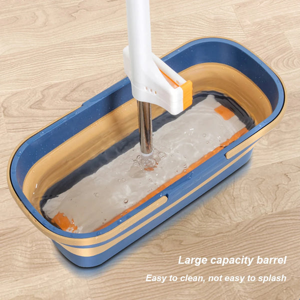 Flat Mop Cleaning Bucket with Handle Portable Mop Water Pail Rectangular Multi-Use for Outdoor Garden Camping Fishing