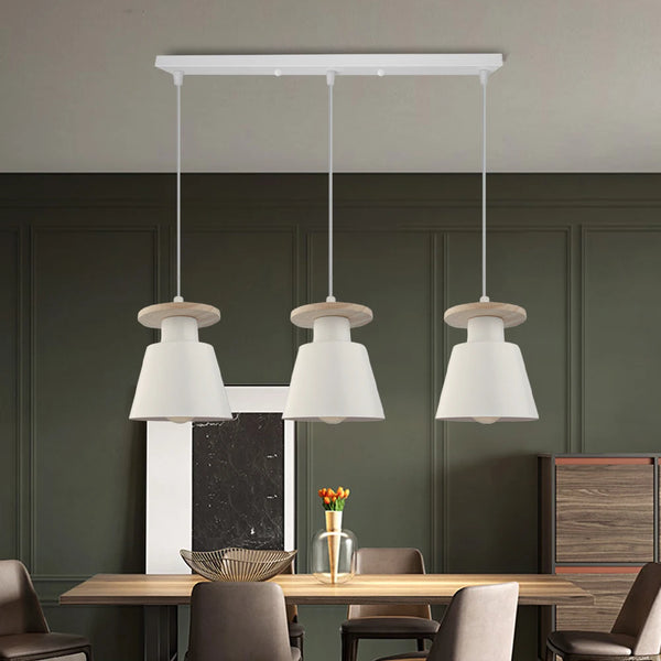 1/3 Heads Modern Living Room Pendant Lamp Art Decor Bar Pendant Light Simple Hanging Lampshade Luminaire for Home Lighting E27