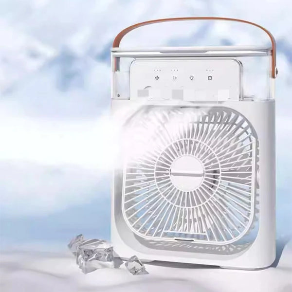 Portable Humidifier Fan 3 in 1 Air Conditioners USB Electric Fan LED Night Light USB 3 Speed Household Small Air Cooler