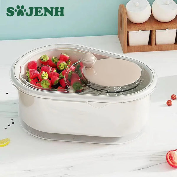 Home Vegetable Fruit Cleaning Kit Portable Manual Salad Spinner Fruit Drainer Basket Dryer Hand Crank Kitchen Household Gadgets