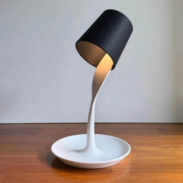 LED Desk Lamp with Tray Battery Operated Decorative Cordless Small Book Lamp Modern Art Home Decor Bedside Table Lamp Ornament