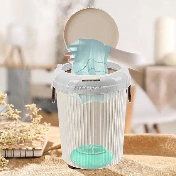 Mini Powered Portable Desktop Laundry Washer 18W Ultrasonic Clothes Washing Machine Turbines Designed Spiral Water Flushing 8L