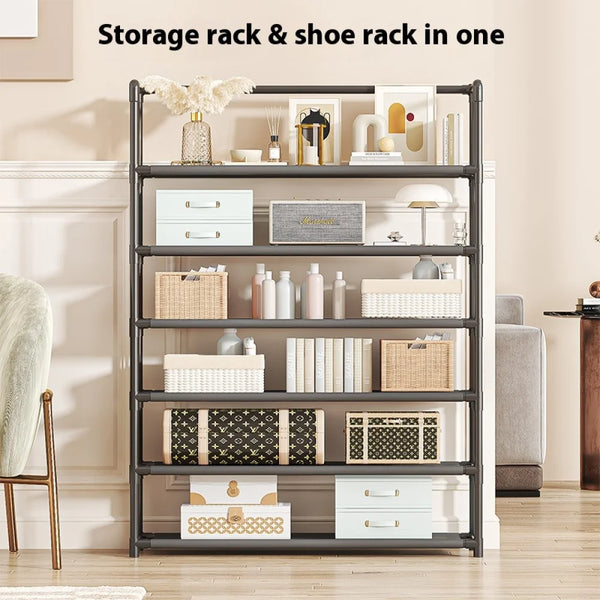 Simple Shoe Rack Multi Layers Large Capacity Shoe Cabinet Multifunctional Storage Device Rack Economical For Bedroom Living Room