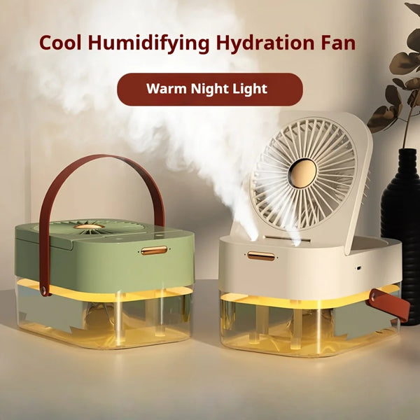 Summer Portable Air Conditioner Fan With Remote Controls Timer Sleep Night Light 3 Speeds Add Ice Fragrance Diffuser Humidifier